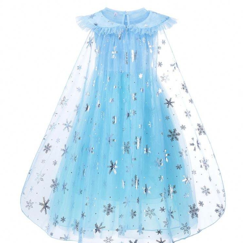 Dívky elsa cosplay šaty ozdobné kostýmy dívka sněhová halloweennarozeninová párty děti princezna oblečení plášť