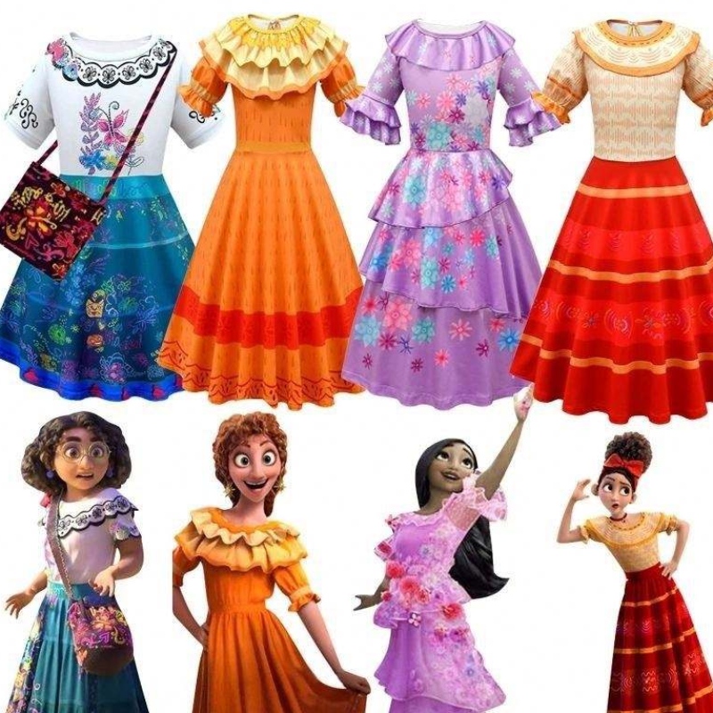 Halloween princezna šaty encanto mirabel luisa cosplay cosplay girl party šaty s taškou