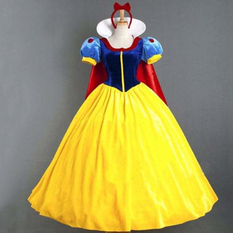 Dospělý cosplay šaty sněhové bílé dívky princezna šaty ženy dospělé/children princezna sněhová bílá halloweenská párty kostým