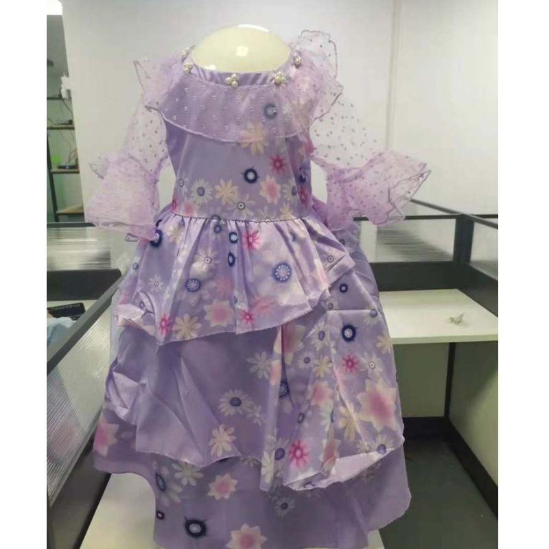 2022 Holčička šaty Mirabel Girl Princess šaty Elegantní večerní párty Tutu Prom Gown Encanto děti cosplay kostým