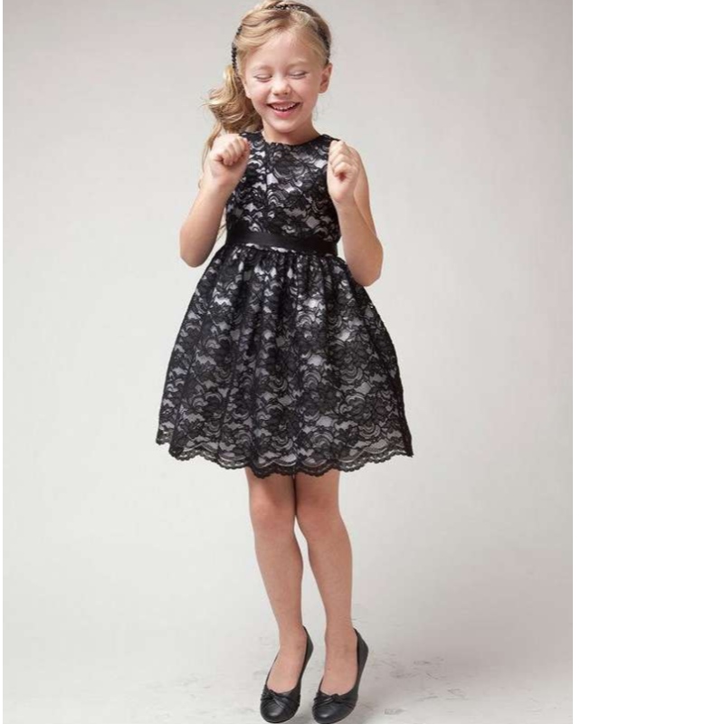 Letní krajkové dívky oblékají line batole Kids Bridesmaid Wedding Pageant First Communion Vestidos šaty