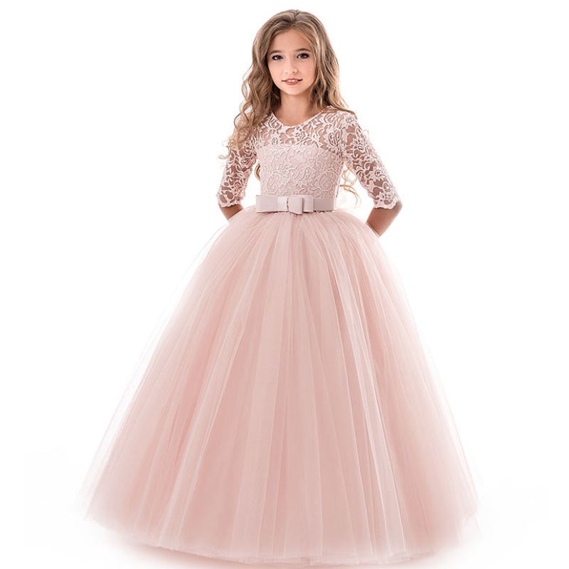 Dospívající dívky oblékají letní děti \\ oděvní párty Elegantní princezna dlouhá tyle dětské dívky Kids Krajky svatební obřad šaty