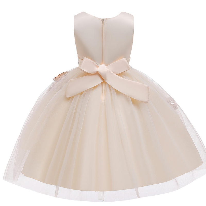 2022 Letní holčička šaty Elegantní dívky Kids Dresses Dětské oblečení květinové princezna svatební večerní šaty