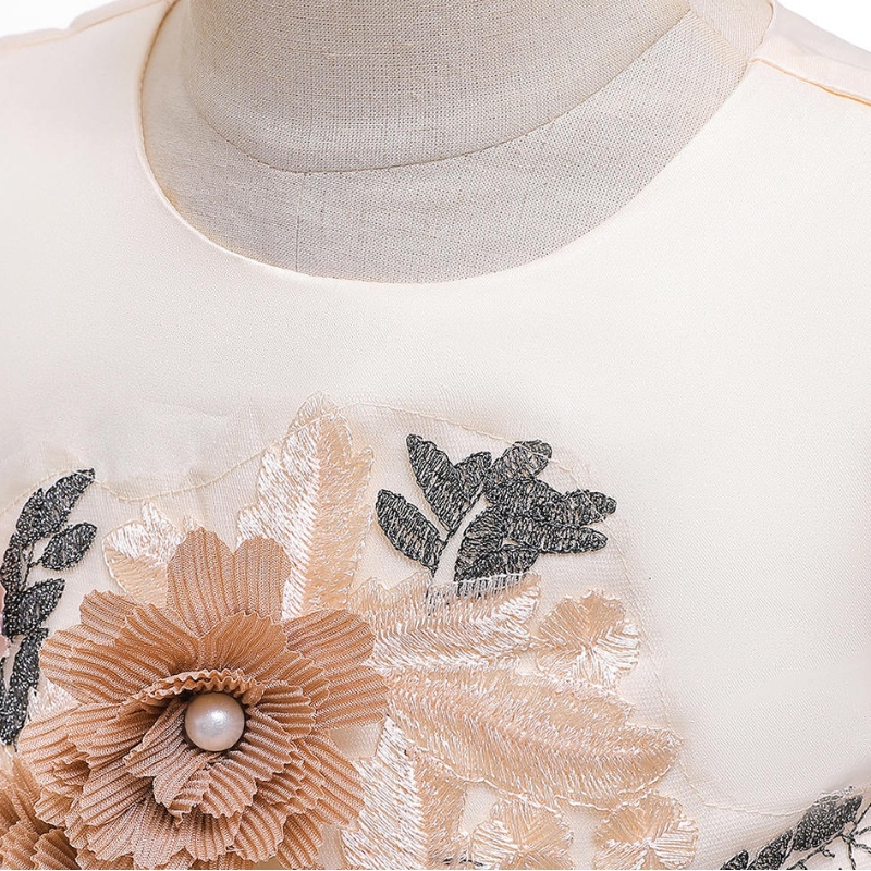 2022 Letní holčička šaty Elegantní dívky Kids Dresses Dětské oblečení květinové princezna svatební večerní šaty