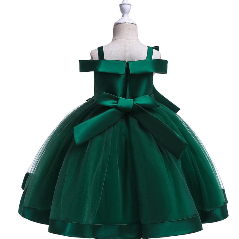 Výšivky Silk Princess šaty pro holčičku Flow Flower Elegantní dívky Šaty Svatební párty Vánoční halloween Kids šaty oblečení