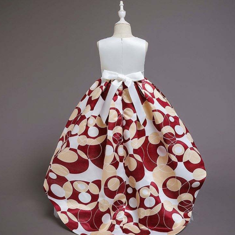 Baige Applique Empoidery Girl Girl Dress Party Délka podlahy koncové šaty jednorožec
