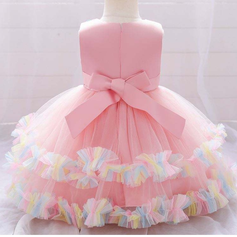 Baige Children Unicorn Party Princess oblékat se květinový gilr Šaty pro děti dívka svatební večírek