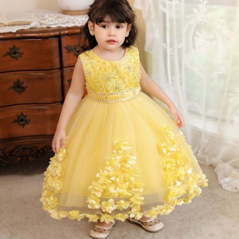 Baige Turkey Style Kids Frock Girl Šaty Baige Kids Narozeninové večírky 2 roky N2103