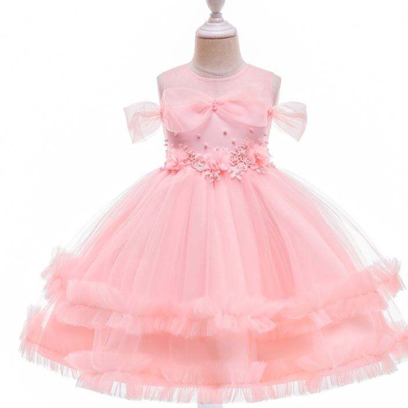 Baige New Baby Kids Clotshettion Lovely Flower Girl Formální svatebnínarozeninové párty šaty