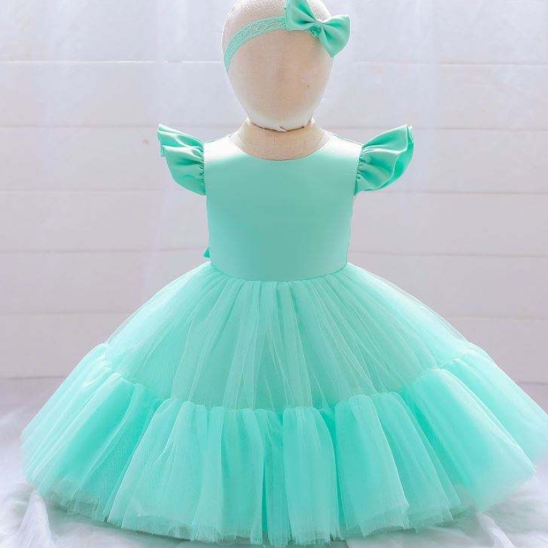 Baige New Fashion Flower Girl šaty dětské pártynarozeninové svatební svatební princezna dětské oblečení šaty l2038xz