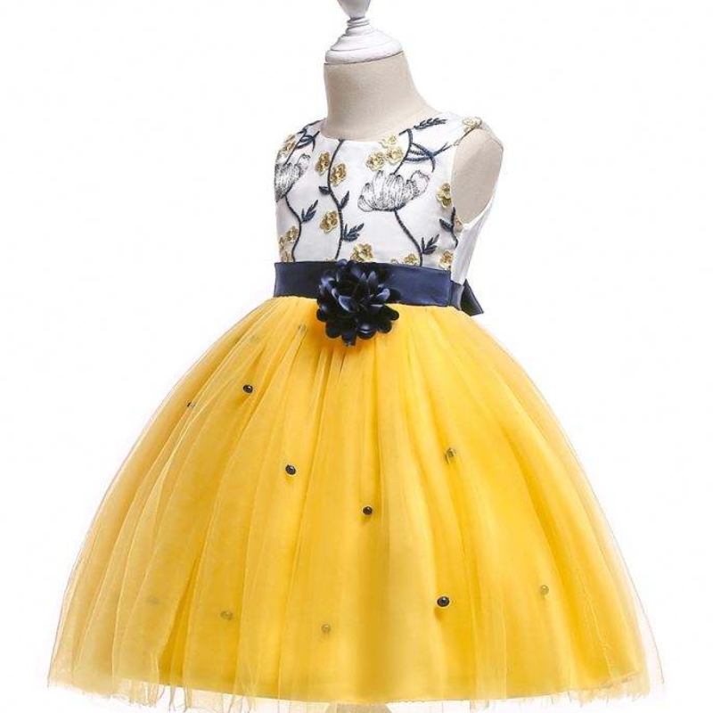 Holčička letní bavlněná bez rukávů vánoční květinové šaty Kids Princess Party šaty l5022
