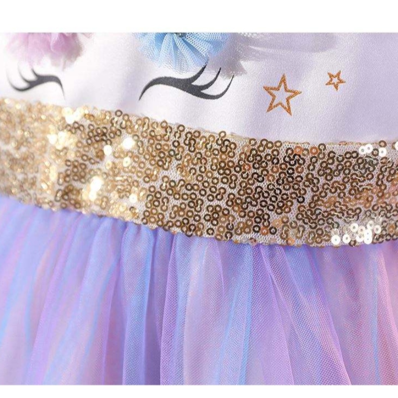 Baige Unicorn Tutu Party Šaty Unicorn šaty dívka princezna šaty kostým