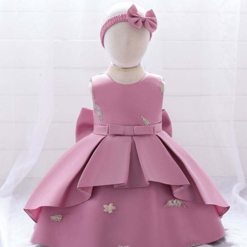 Dětské oblečení Roztomilé dívky s rukávkou bez rukávů Dress Floral Wedding Princess šaty L185