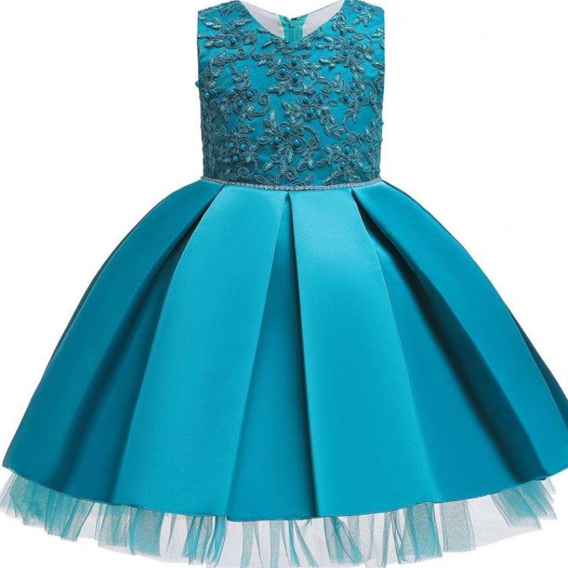 Dětské oblečení Roztomilé dívky s rukávkou bez rukávů Dress Floral Wedding Princess šaty L185