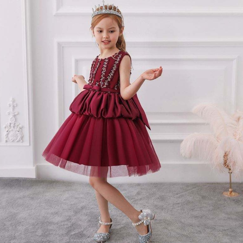Nejnovější design horký prodejnarozeniny Elegantní roztomilé děti šaty princezna butik dětské plesové šaty L5177