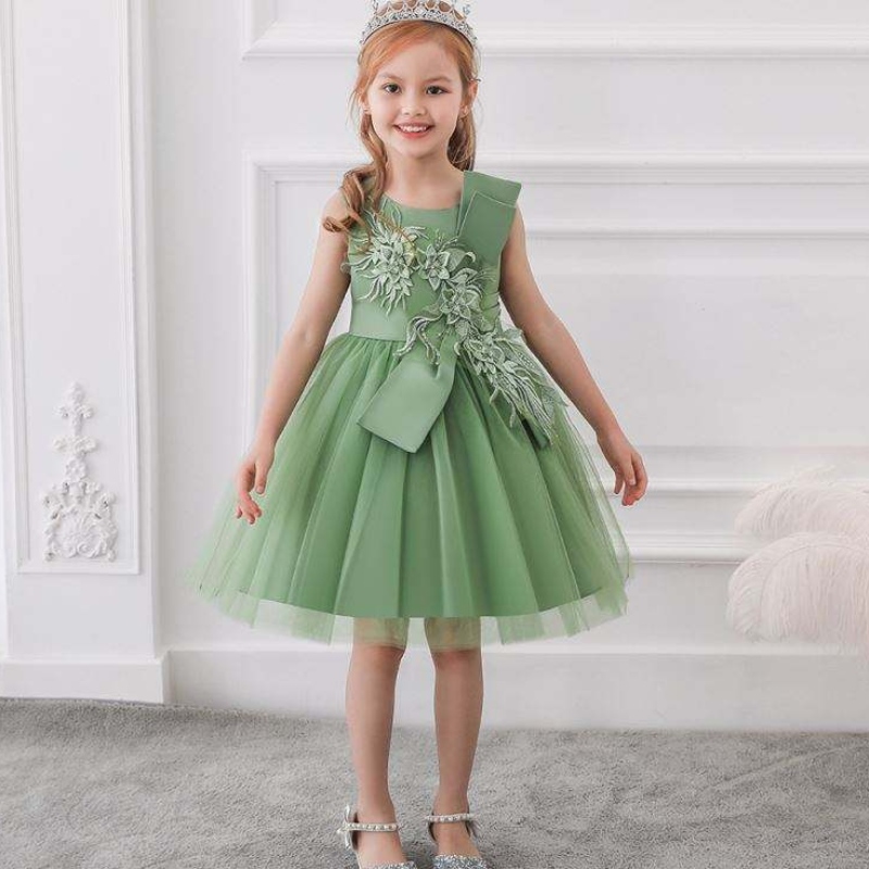 Nové svatební párty dívky šaty módnínafouklénarozeniny roztomilé jedinečné bavlněné vánoční oblečení Frock L5082