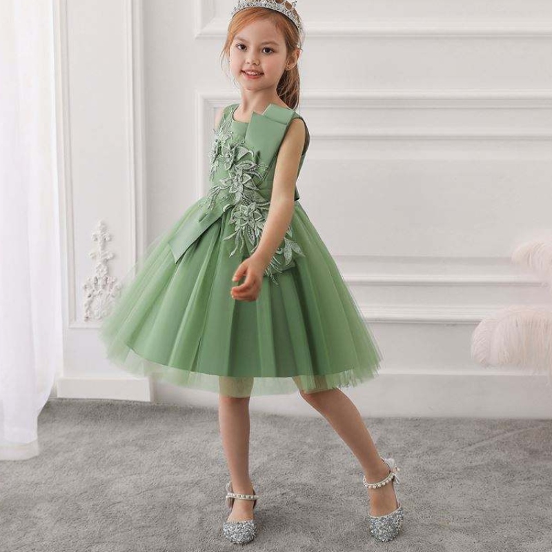 Nové svatební párty dívky šaty módnínafouklénarozeniny roztomilé jedinečné bavlněné vánoční oblečení Frock L5082