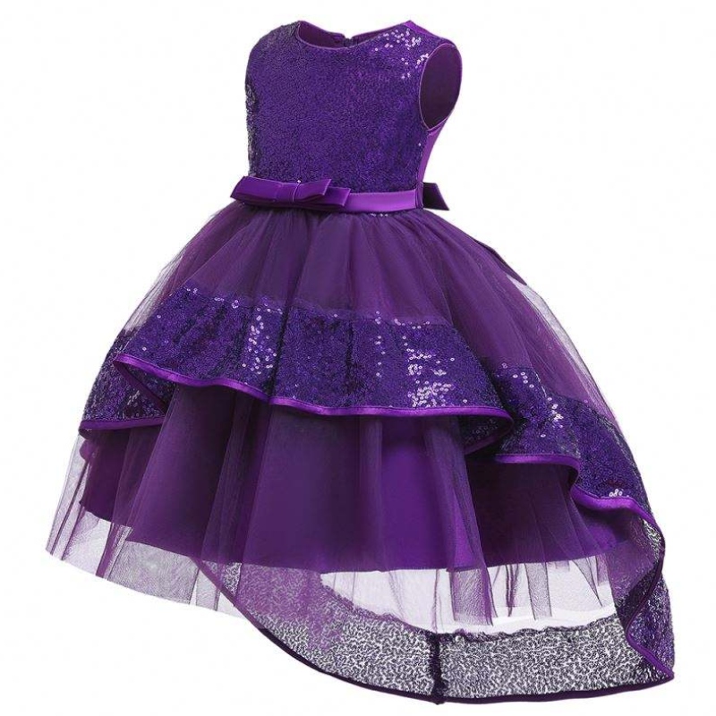 Baige Kids Dress Princess Girl Svatební květinové dívky Šaty párty 3-10 let dítě