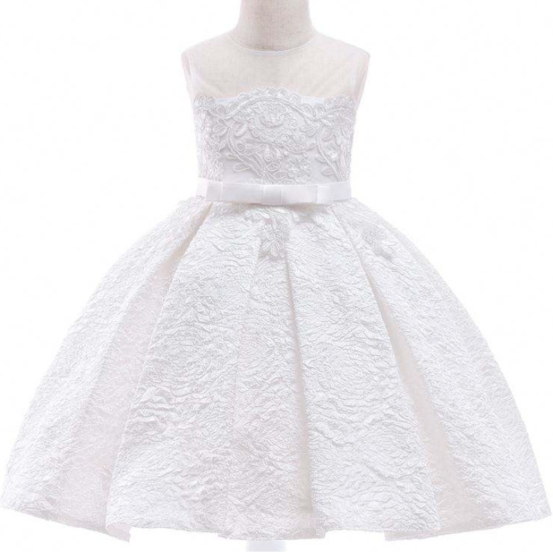 Baige Vysoce kvalitní 8 let dětské šaty bílý křest Kids Večerní večírek Performance Dress L5256