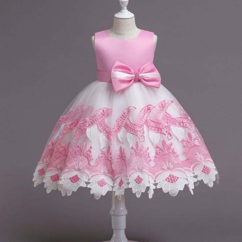 Baige Smocked Children Clothing Kids Frock Designs Party Noste šatynovorozené dětské oblečení dívky