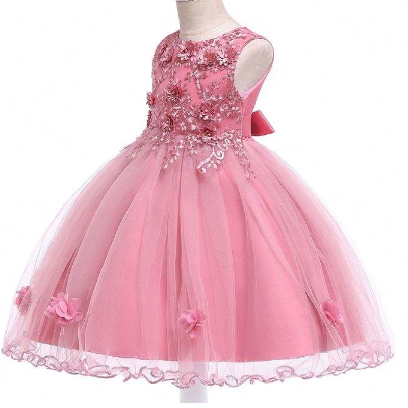 Baige High End Kids Dress Puffy Flitry Fairy Princess Flower Girl Tull Šaty pro dívky