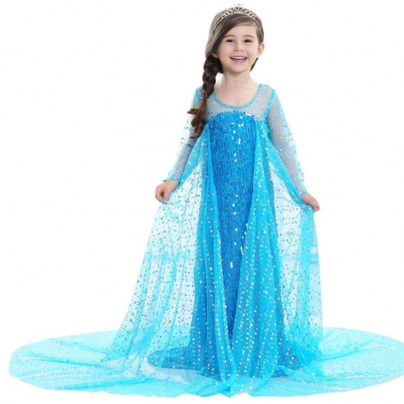 Vysoce kvalitní fantazie TV&movie šaty ztuhlé elsa kostýmnarozeninová párty cosplay kostým anna bílé děti šaty dívka dívka