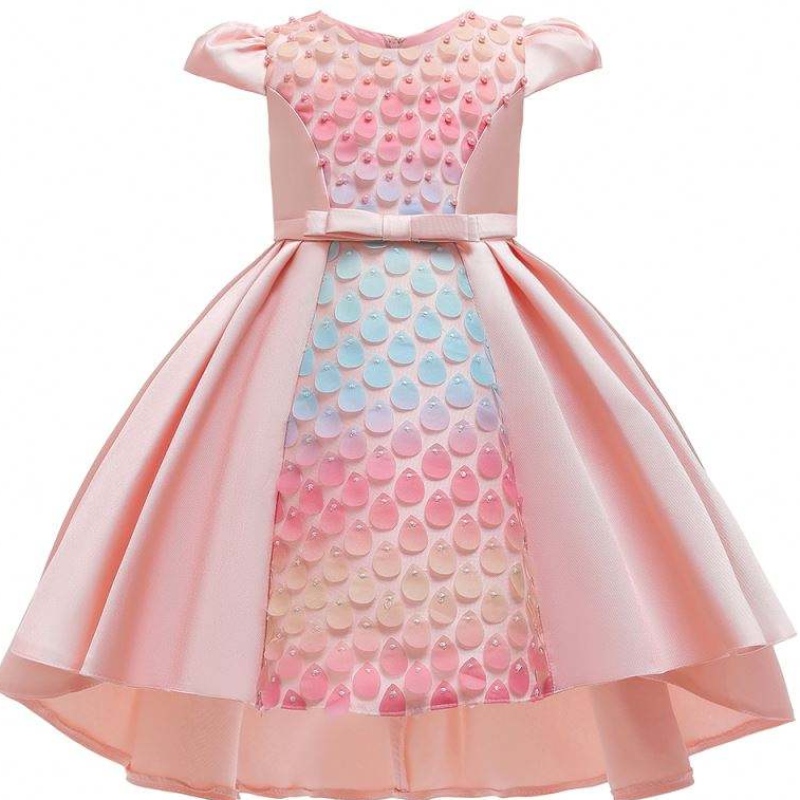 Baigenový design děti seplacené luk dívky dívky dívky party šaty krásné princezny šaty
