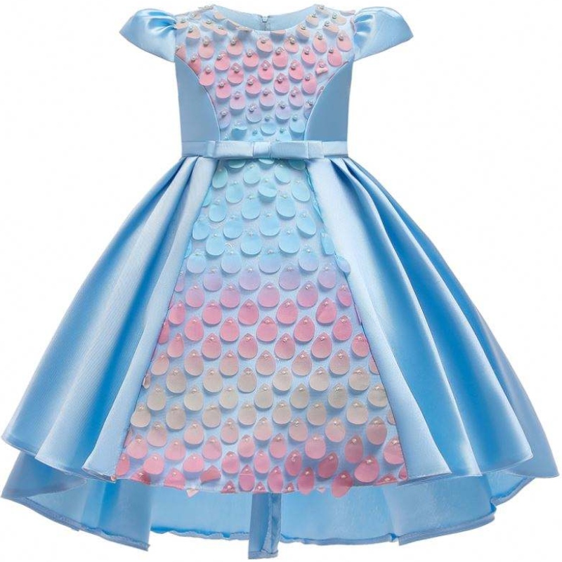 Baigenový design děti seplacené luk dívky dívky dívky party šaty krásné princezny šaty