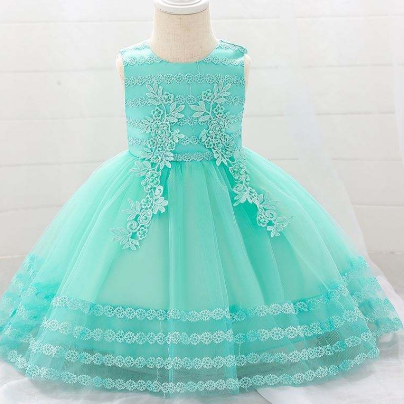 Baby Frock Nový design Kids Clothing Flower Girl Party Narozeninové plesové šaty L1923xz