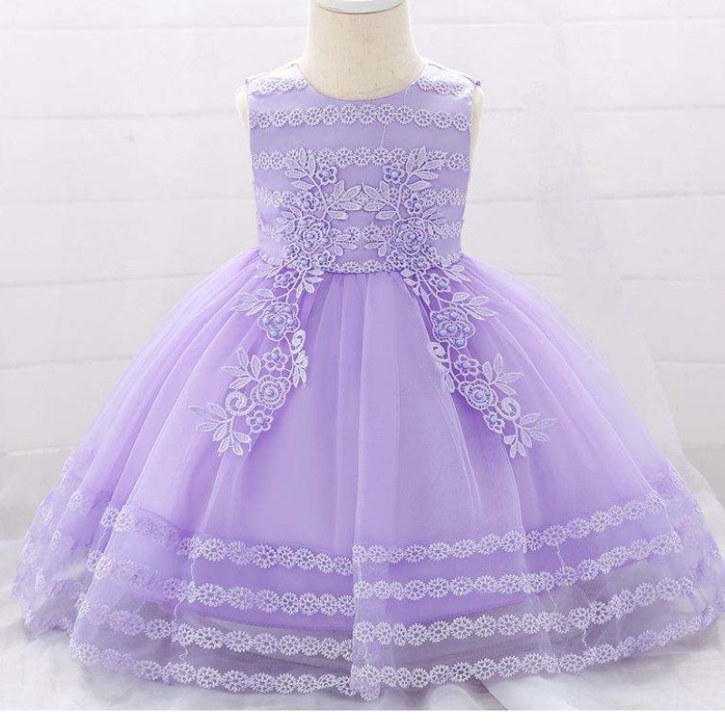 Baby Frock Nový design Kids Clothing Flower Girl Party Narozeninové plesové šaty L1923xz