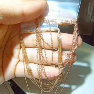 18K/14K/10K/9K DIY Gold Náhrdelník připraven k lodi