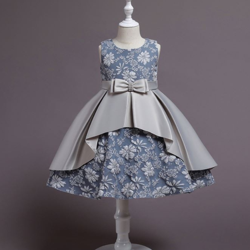 Baige Top Sale Girl Princess Party Dress 3-12 Year Old Baby Křest Frock Design SD002
