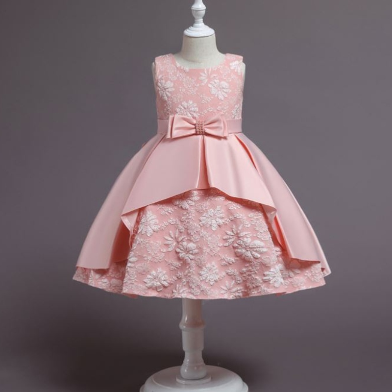 Baige Top Sale Girl Princess Party Dress 3-12 Year Old Baby Křest Frock Design SD002