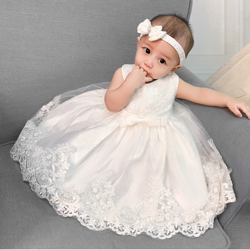 Amazon Hot Sale Kids Princess Šaty Bow Krajky šaty šaty sladké párty