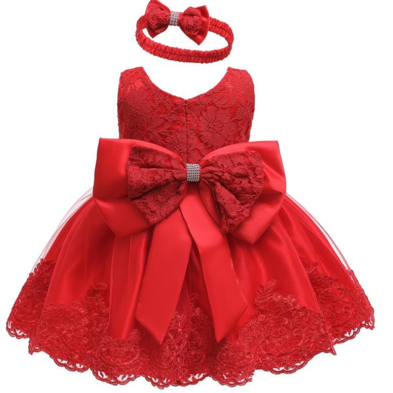 Amazon \\'s Hot Baby Birthday Party Šaty Bow Tutu šaty krajkové šaty s vlasovým pásem