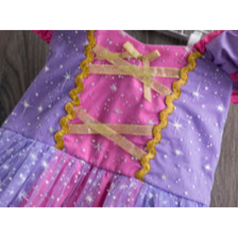 Dívky Sophia Rapunzel Princess šatynačechrané fialové šaty