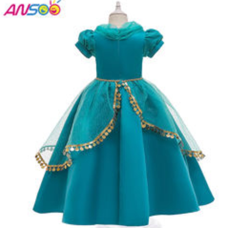 ANSOO FANCY KIDS DRESS NOVÉ PŘÍRUČENÍ KRAJINY PŘEDMĚTY Dívka Hvězda Hvězda Patterns Prvnínarozeniny Perské princezna šaty