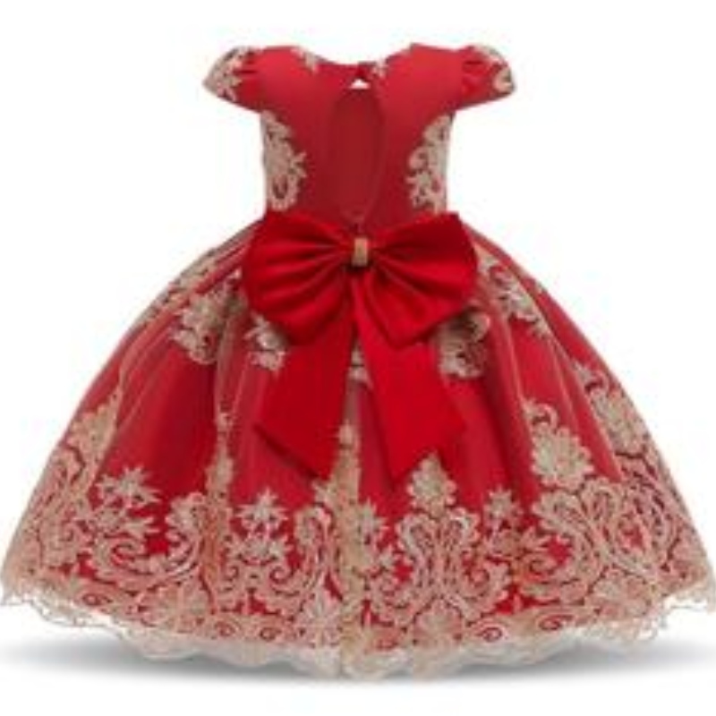 Letní šaty princezna Little Flower Girl Party šaty západní styl svatební šaty