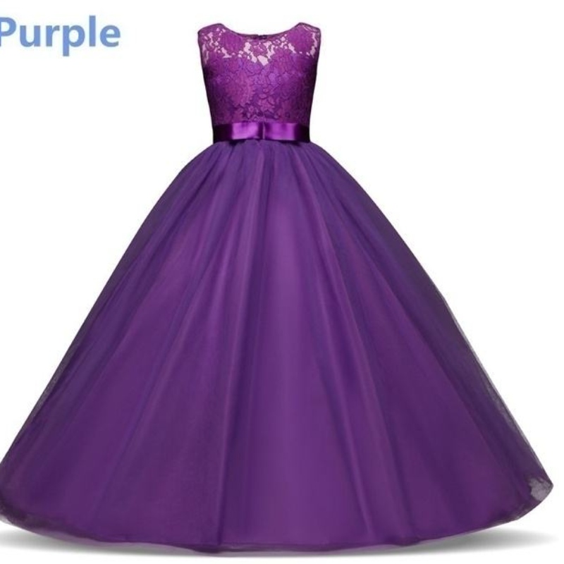 Teenager dívky princezna šaty pro děti svatební párty družička Lace Red Dress Kid Kid Narozeniny večerní šaty