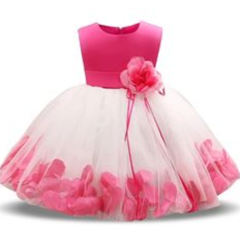 Děti kojenecké dívky květinové okvětní lístky Dress Kids Bridesmaid batole Elegantní šaty vestido infantil formální party šaty dětské oblečení
