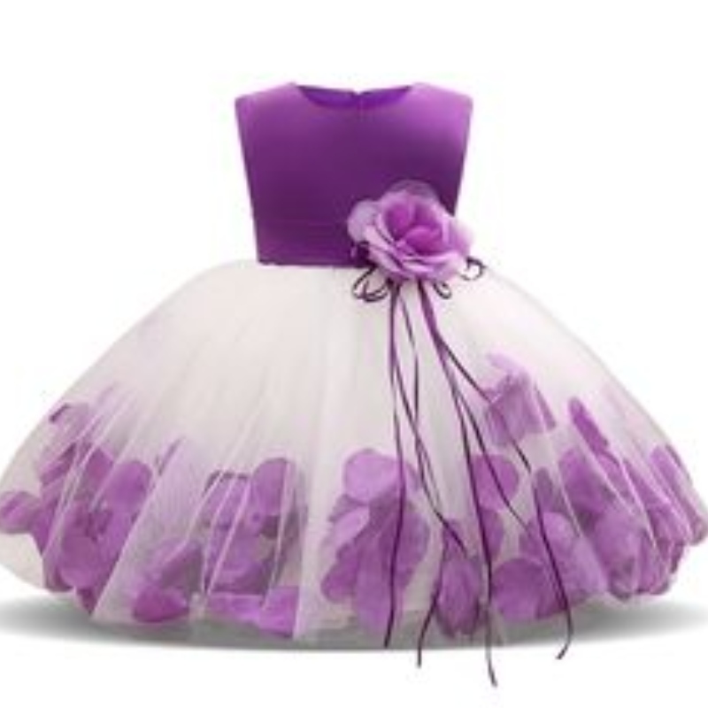 Děti kojenecké dívky květinové okvětní lístky Dress Kids Bridesmaid batole Elegantní šaty vestido infantil formální party šaty dětské oblečení