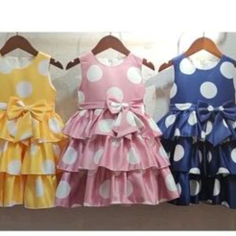ANSOO FANCY KIDS DRESS NOVINKA Příchod krajky květinové dívky Hvězdovité vzory Krásné dětské děti Prvnínarozeninové šaty po dobu 1-13 let dívky