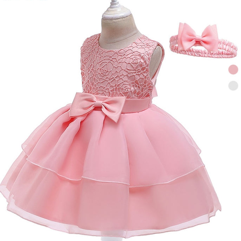 ANSOO NOVÉ GILLY \\ 'Šaty Bow Lace Dress Princess šaty s kloboukem pro 3-24 měsíců batole dítěte