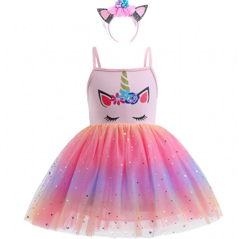 2022 Nová dívka Unicorn šaty dívky dívky tutu princezna párty šatynarozeninové párty cosplay kostým