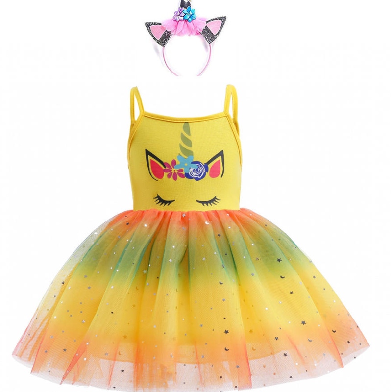 2022 Nová dívka Unicorn šaty dívky dívky tutu princezna párty šatynarozeninové párty cosplay kostým