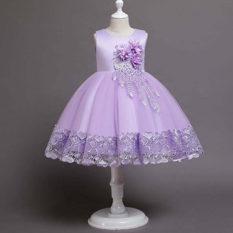 Baige baby oblečení Pákistánské dívky dívky Frock Flower Girl Children Party šaty