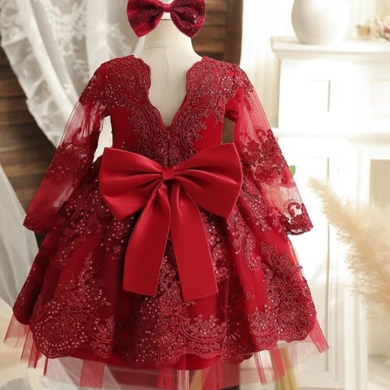 Malé dívky princezna party šaty výšivky květina elegantní svatebnínarozeninové večerní šaty batole batole děti formální krajkové šaty