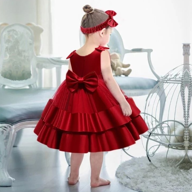 Novorozené dětské křesťané šaty pro dívky batolata Kids 1.narozeniny křta tutu šaty korálky vrstvené kojenecké party vestidos