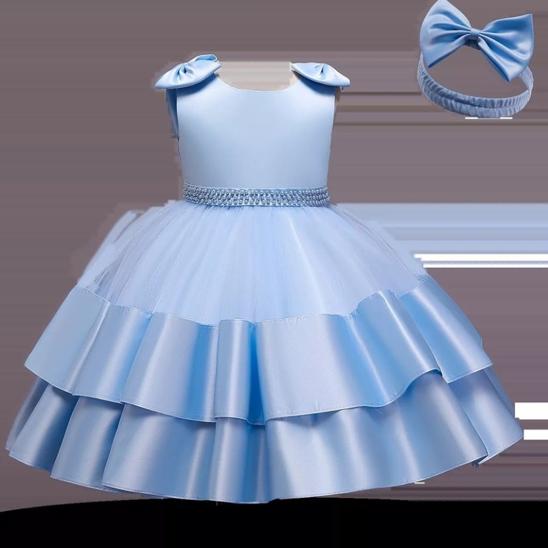 Novorozené dětské křesťané šaty pro dívky batolata Kids 1.narozeniny křta tutu šaty korálky vrstvené kojenecké party vestidos