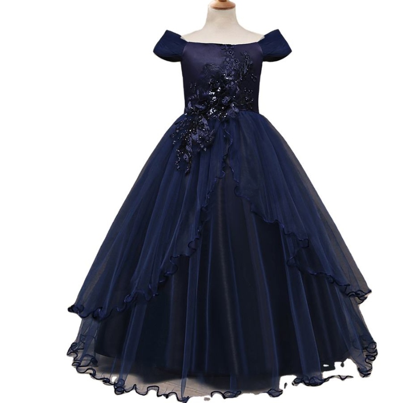 Zimní vánoční večírek Elegantní šaty Evening Ball Gown Kids Princess First Communion Šaty teenager šatynovoroční dívky kostým